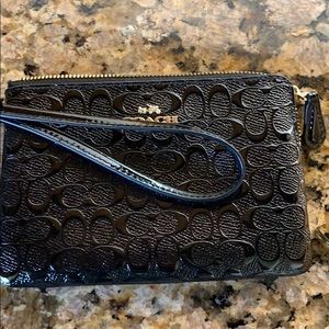 Black coach wristlet